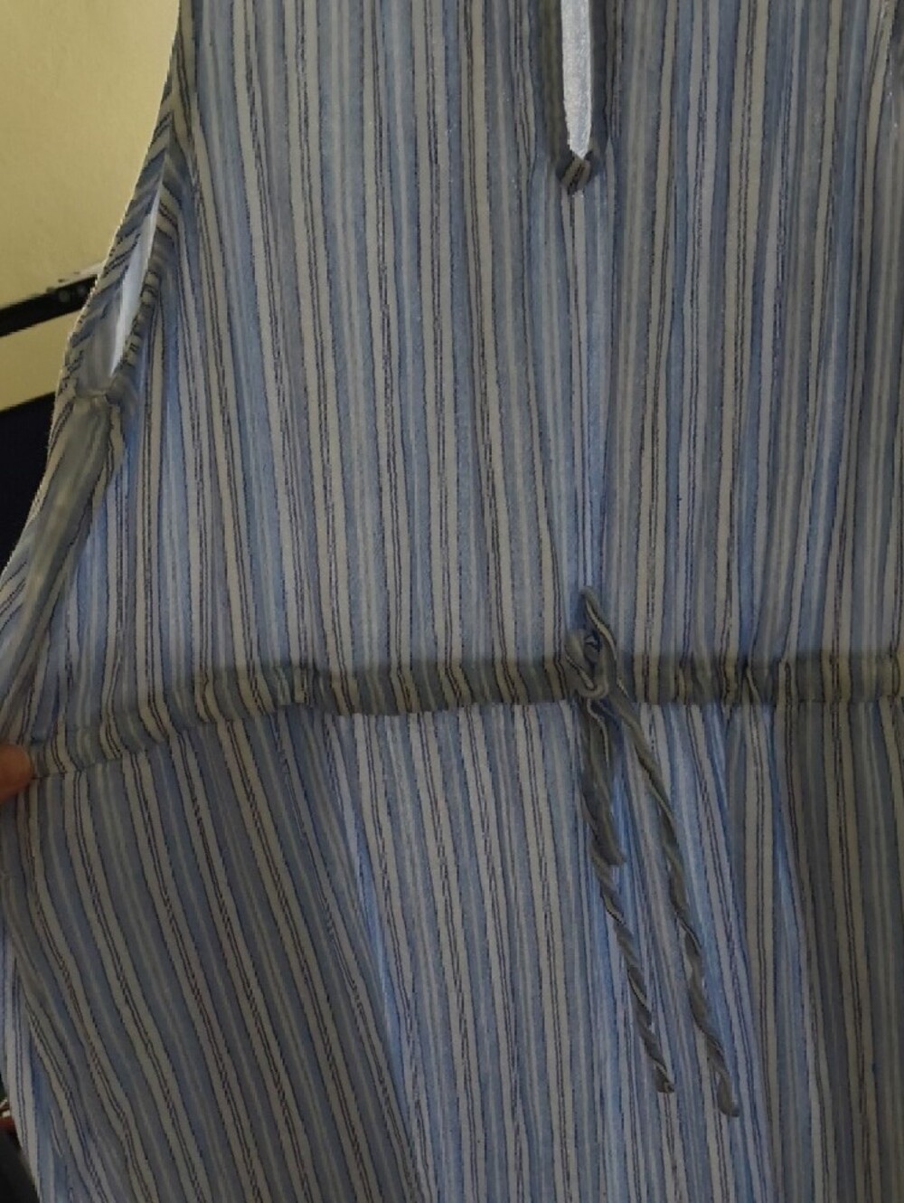 Time and Tru Light Blue and White Striped Maxi Sundress - Picture 4 of 7